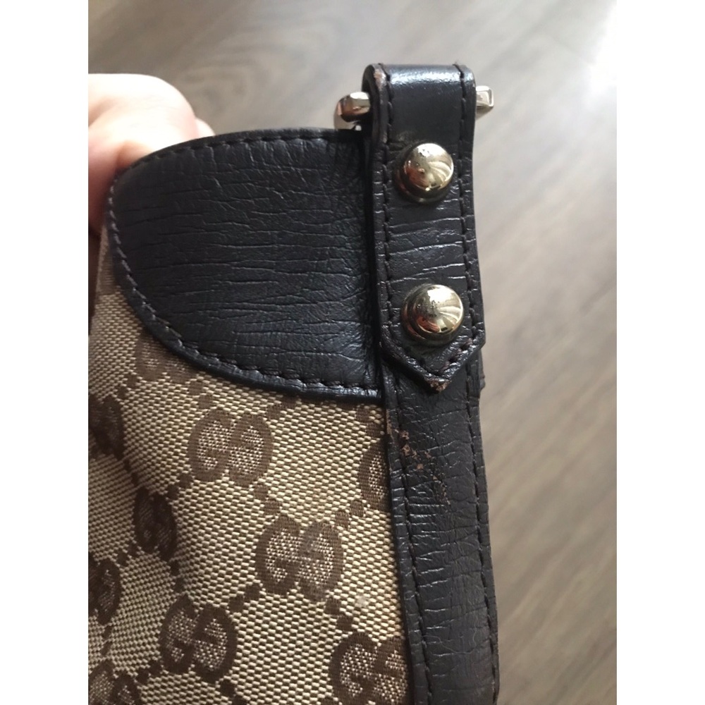 Authentic Gucci Canvas Hasler Horsebit Hobo bag - Picture 4 of 7